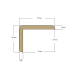 Oak 39mm x 19mm 'L' Section for Wood Floors Oak 39mm x 19mm 'L' Section for Wood Floors
